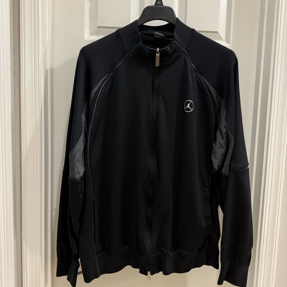 Jordan Black and Gray Men's Jacket (Matching Pants Available)